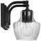 Nuvo Destin 1-Light Vanity, E26 60W, Black And Silver, Clear Ribbed 60/7701 - alternate 2